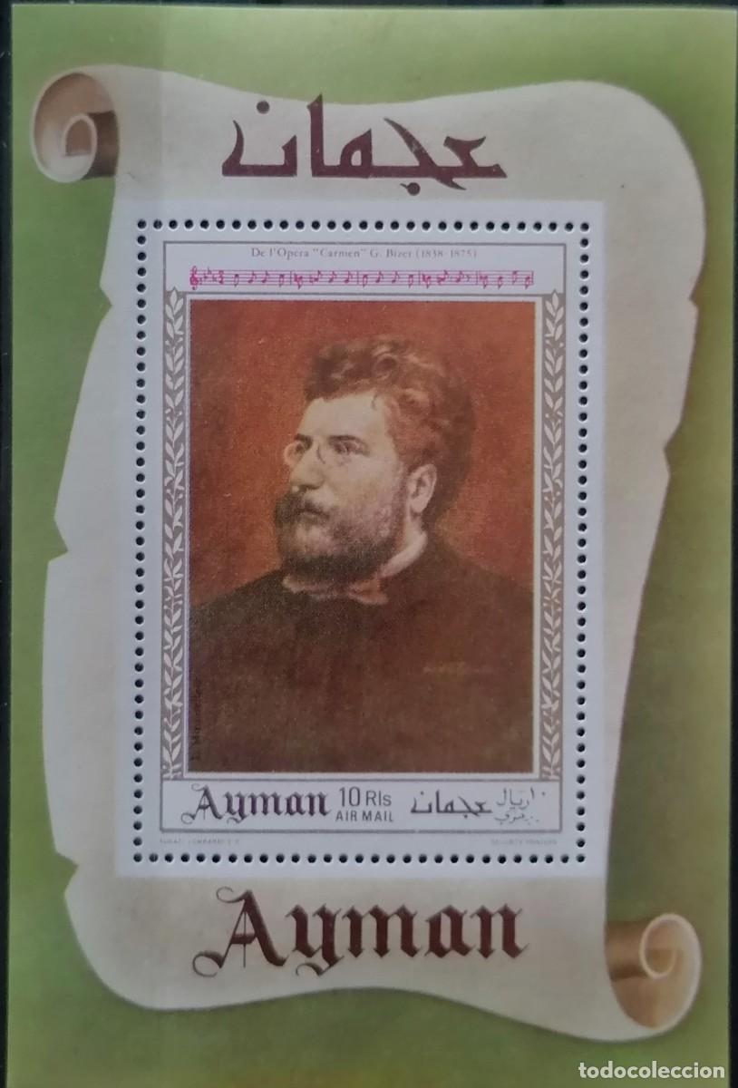 Sellos: AJMAN 1969 - HB G. BIZET .