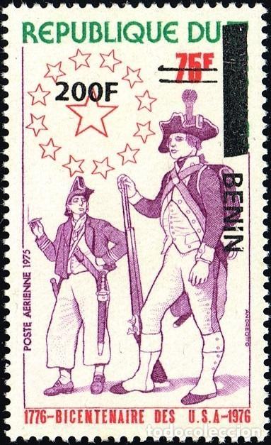 Sellos: Ben&iacute;n 2009 Mi. 1528 sobrecargado Bicentenario USA soldados uniformes