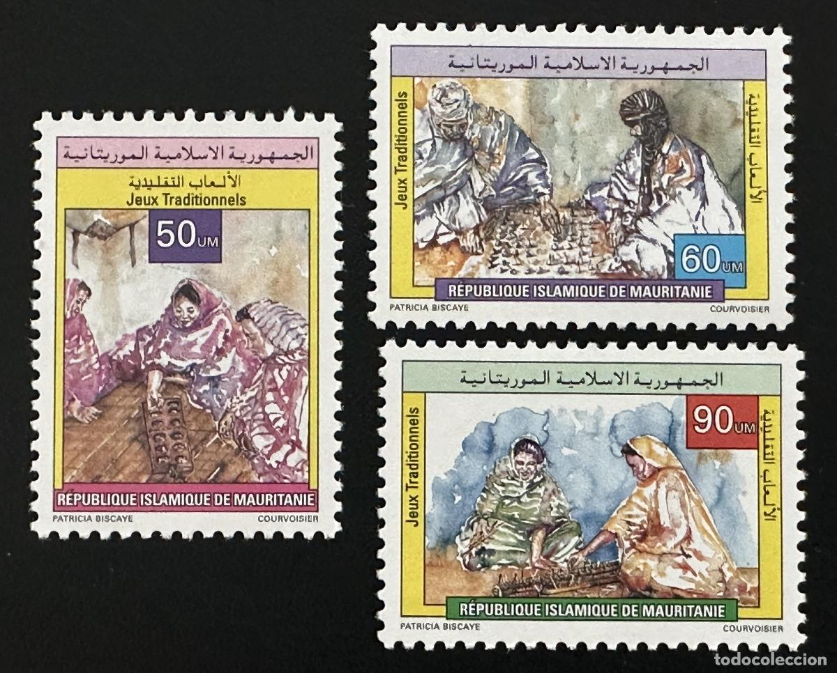 Sellos: Mauritania 1996 Mi. 1044-1046 Juegos tradicionales ajedrez cultura