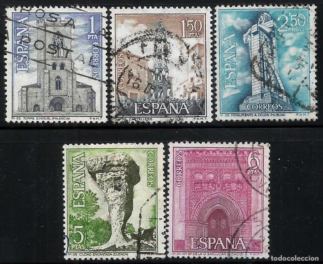 Sellos: Espa&ntilde;a. Spain. 1967. Lote de 5 sellos diferentes de Turismo