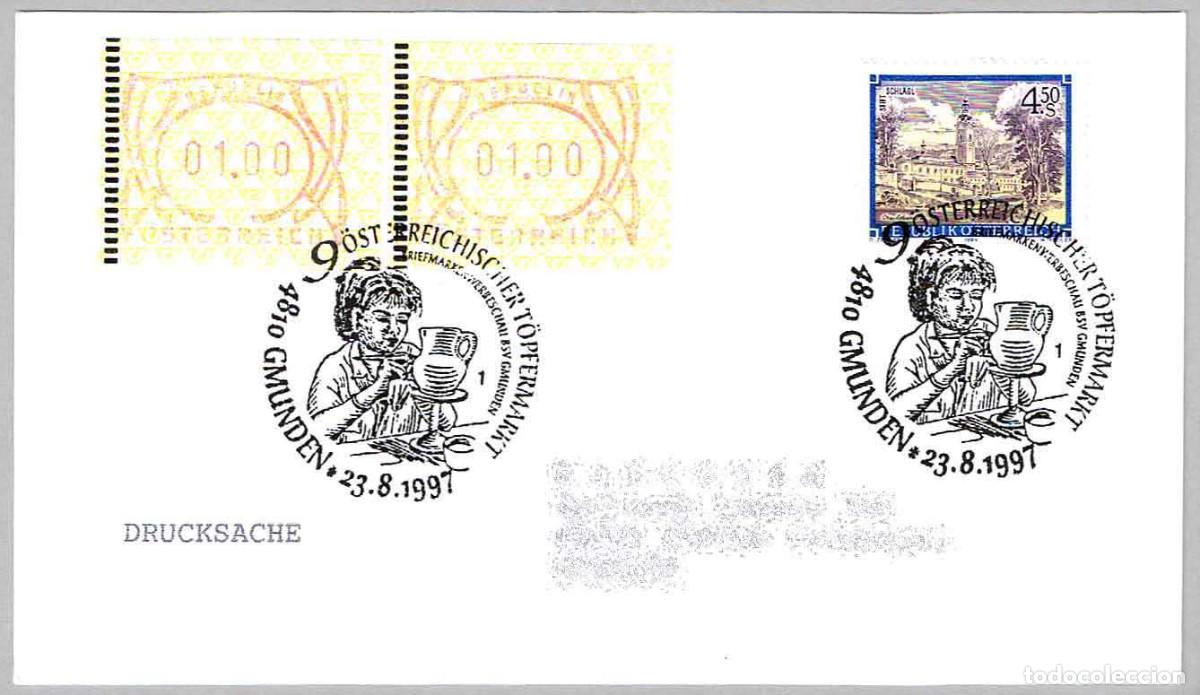 Sellos: Matasellos ARTE - MERCADO DE ARTESANIA - ALFARERIA- Gmunden, Austria, 1997