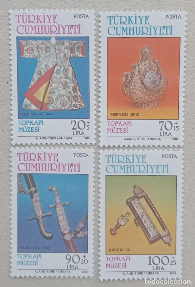 Sellos: 1984. TURQU&Iacute;A. 2427 / 2430. Arte. Museo Topkapi. Piezas hist&oacute;ricas. Serie completa. Nuevo.