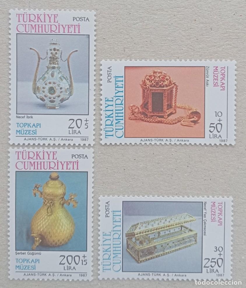 Sellos: 1987. TURQU&Iacute;A. 2536 / 2539. Arte. Museo Topkapi. Piezas de muy alto valor. Serie completa. Nuevo.