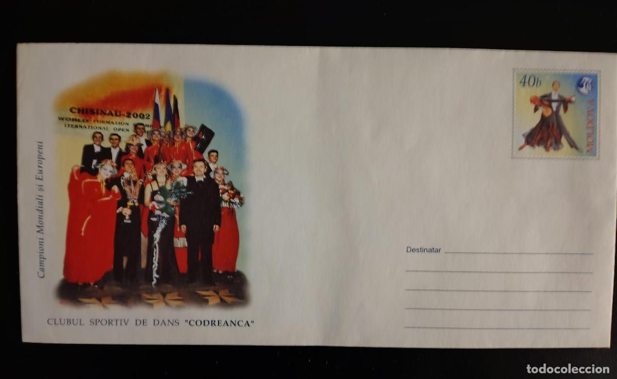 Sellos: Moldavia completo postal danza club Codreanca Chisinau 2002 nuevo