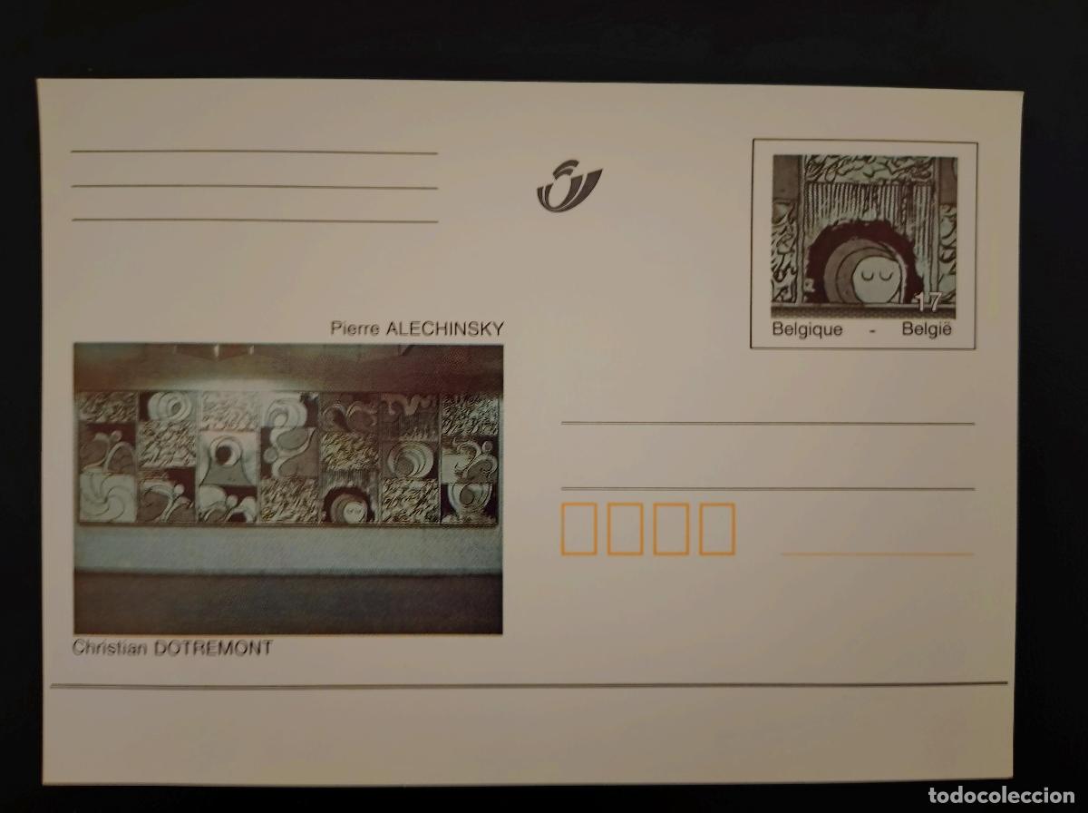 Sellos: B&eacute;lgica entero postal Pierre Alechinsky Christian Dotremont 17F