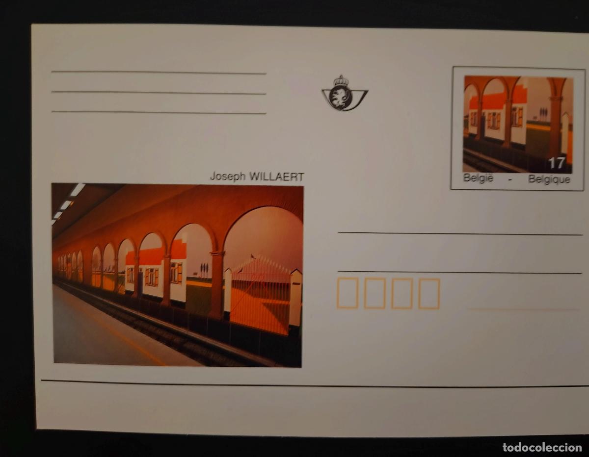 Sellos: B&eacute;lgica completo postal nuevo Joseph Willaert arte metro estaci&oacute;n
