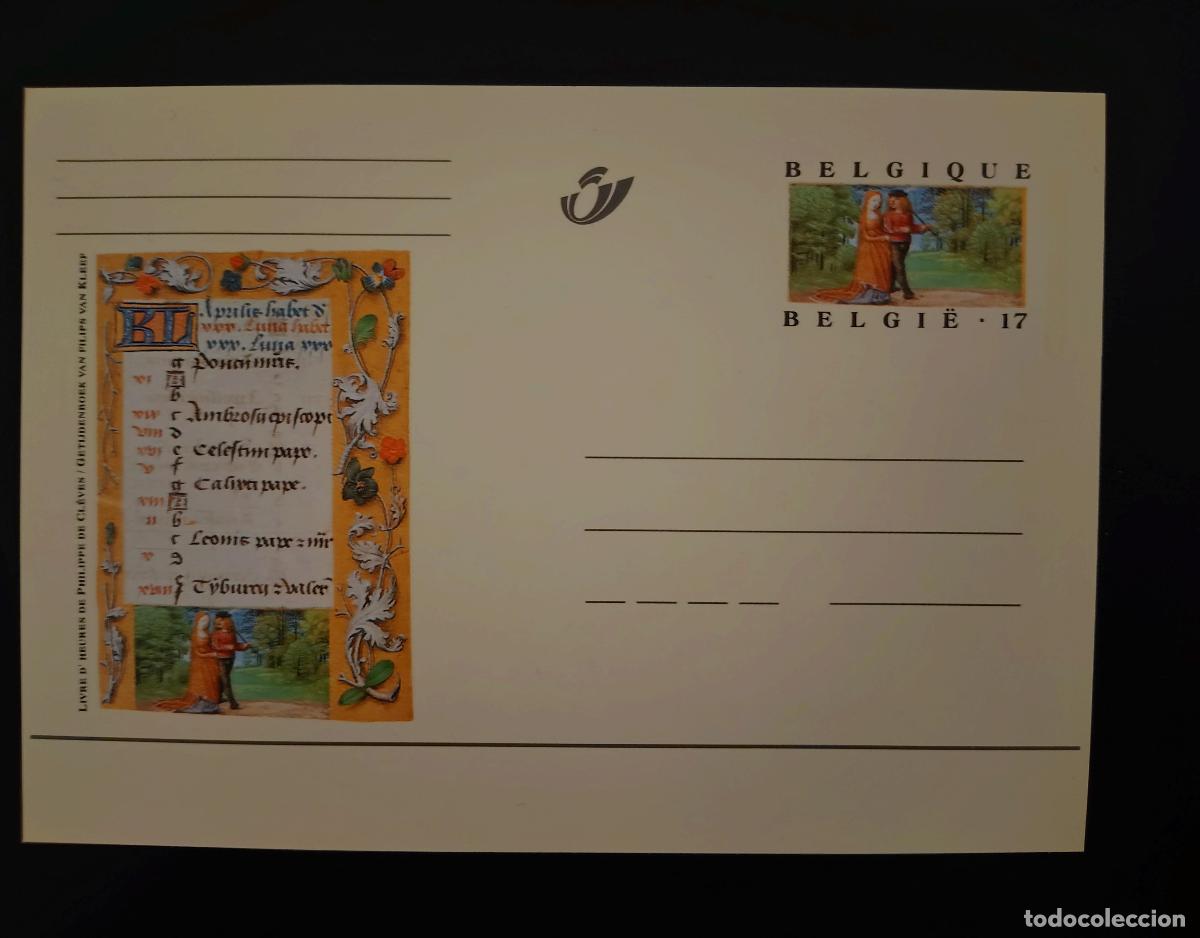 Sellos: B&eacute;lgica entero postal Libro de Horas Felipe Cleves BK57 IX