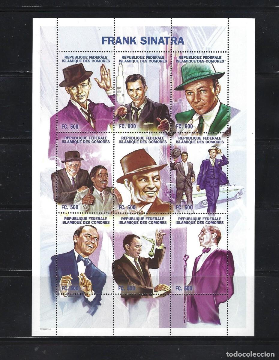 Sellos: SELLOS TEMA CINE COMORES 1998 668/76 9v. FRANK SINATRA
