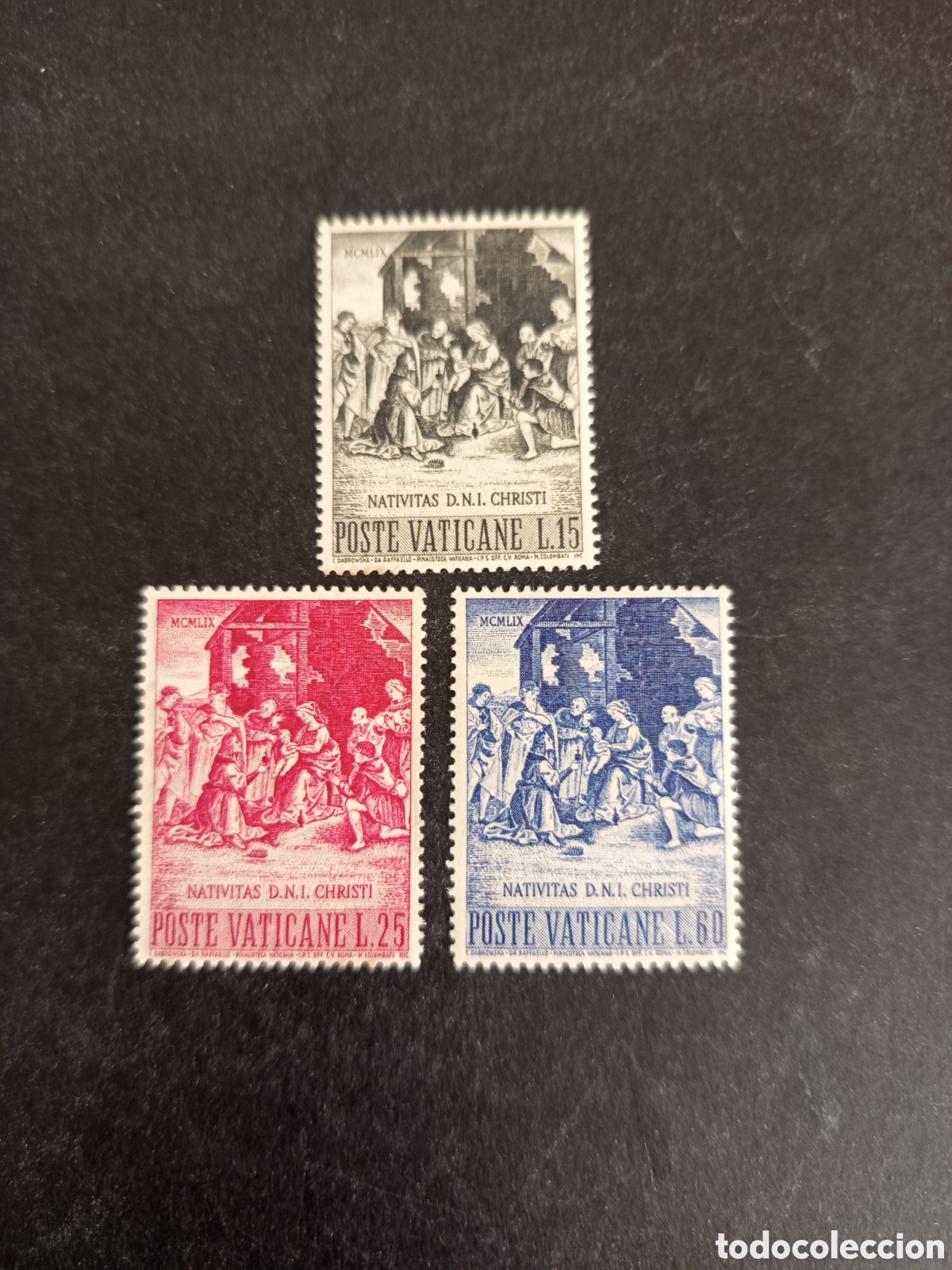 Sellos: Vaticano, 1959.San Casimiro. Yvert 282/3. Serie completa en nuevo. Pedido m&iacute;nimo 3 &euro;. Ver fotos