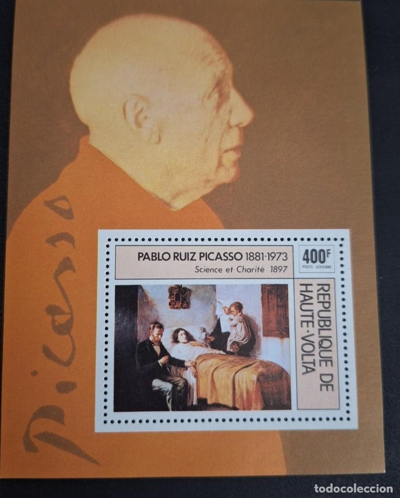 Sellos: Alto Volta 1975 Mi. Bl. 37 Pablo Picasso Ciencia y Caridad pintura