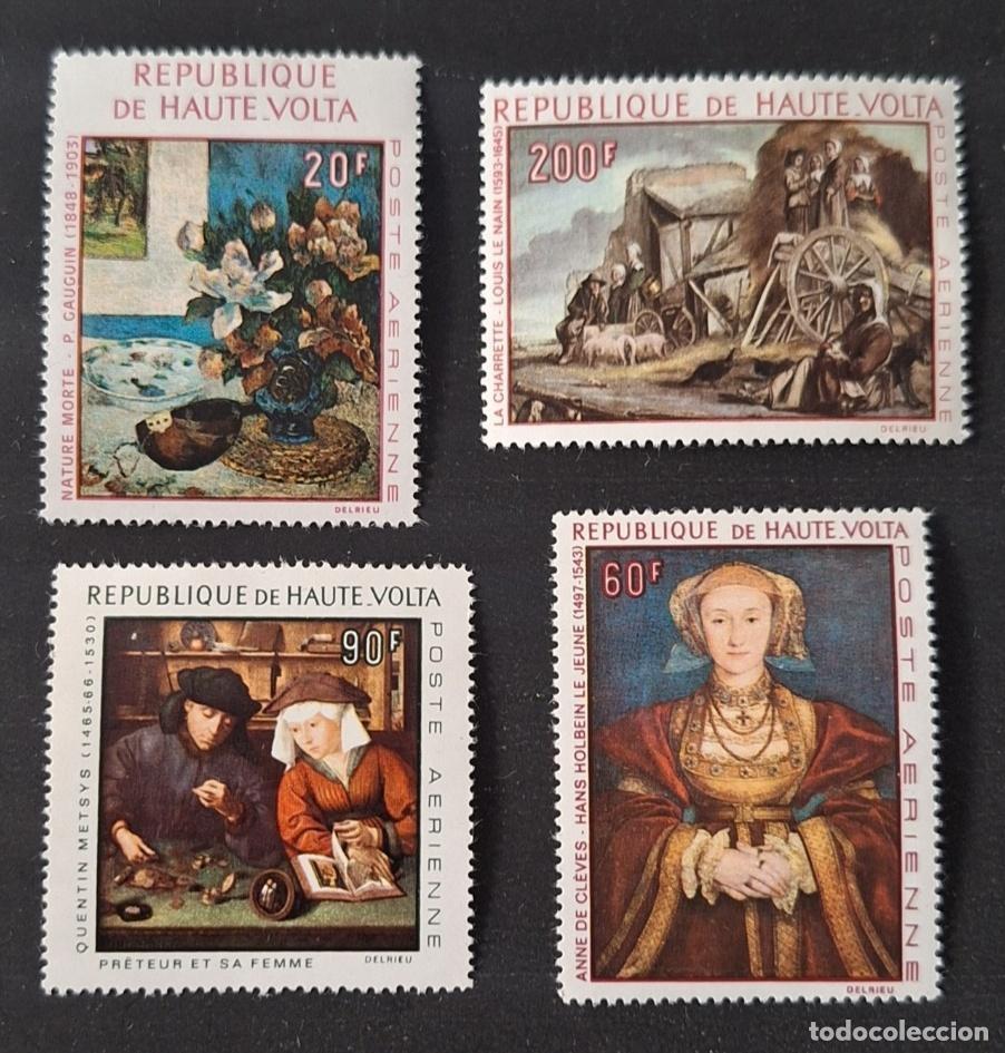 Timbres: Alto Volta 1969 Mi. 240-243 Gauguin Le Nain Metsys Holbein pinturas