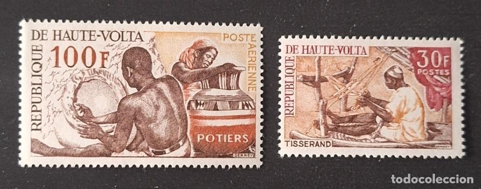Timbres: Alto Volta 1968 Mi. 250-251 artesan&iacute;a alfareros tejedor oficios