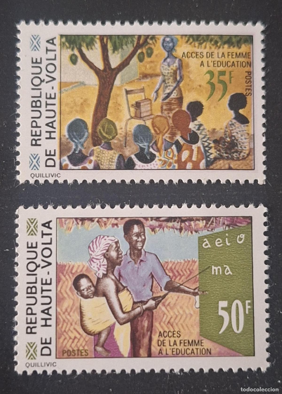 Stamps: Alto Volta 1970 Mi. 347-348 Acceso mujer educaci&oacute;n alfabetizaci&oacute;n