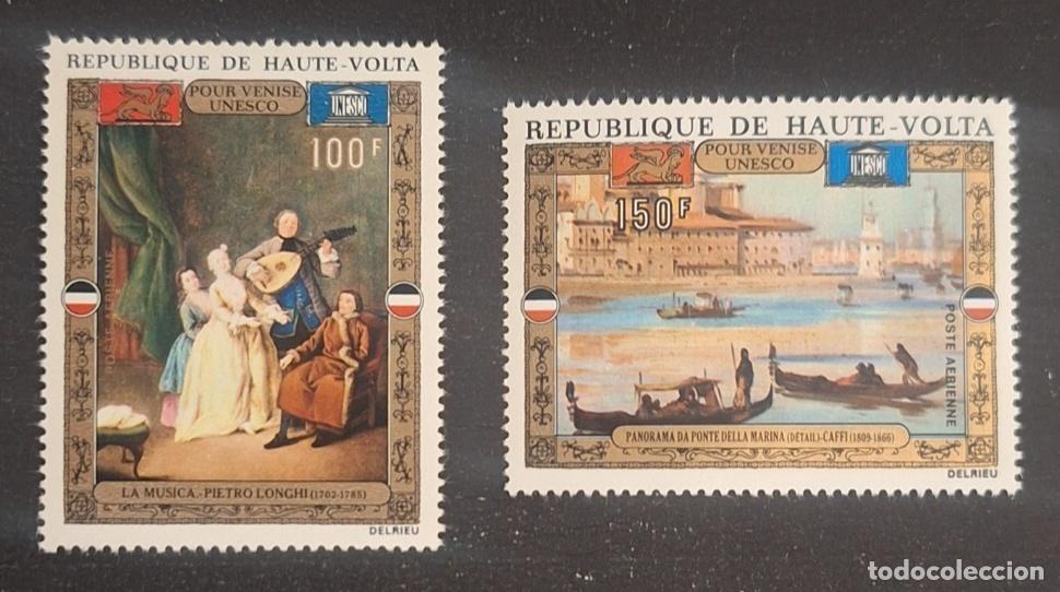 Stamps: Alto Volta 1972 Mi. 363-364 UNESCO Venecia pintura Longhi Caffi