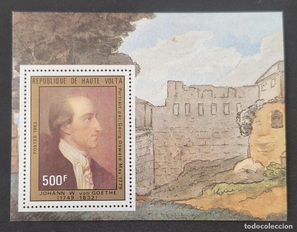 Stamps: Alto Volta 1983 Mi. 925 Goethe retrato pintura literatura