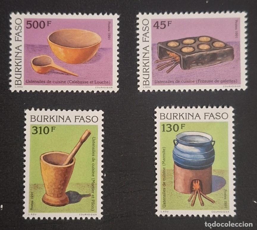 Stamps: Burkina Faso 1991 Mi. 1264-1267 utensilios de cocina tradicional