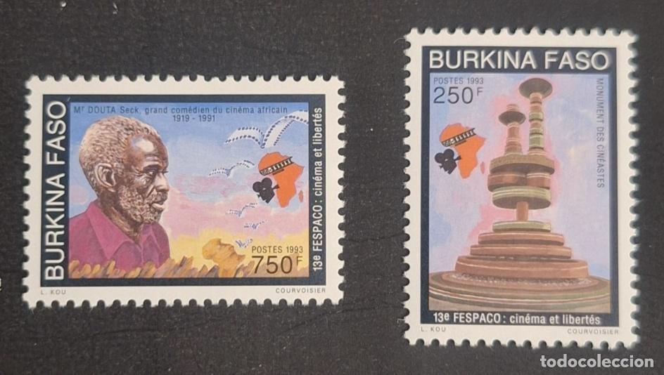 Stamps: Burkina Faso 1993 Mi. 1282-1283 FESPACO cine africano Douta Seck