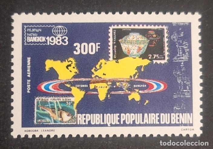 Sellos: Ben&iacute;n 1983 Mi. 315 correo a&eacute;reo exposici&oacute;n filat&eacute;lica Bangkok