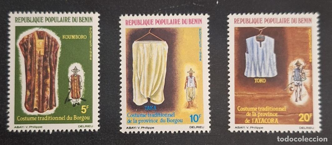 Sellos: Ben&iacute;n 1984 Mi. 353-355 Trajes tradicionales Borgou Atacora Toko