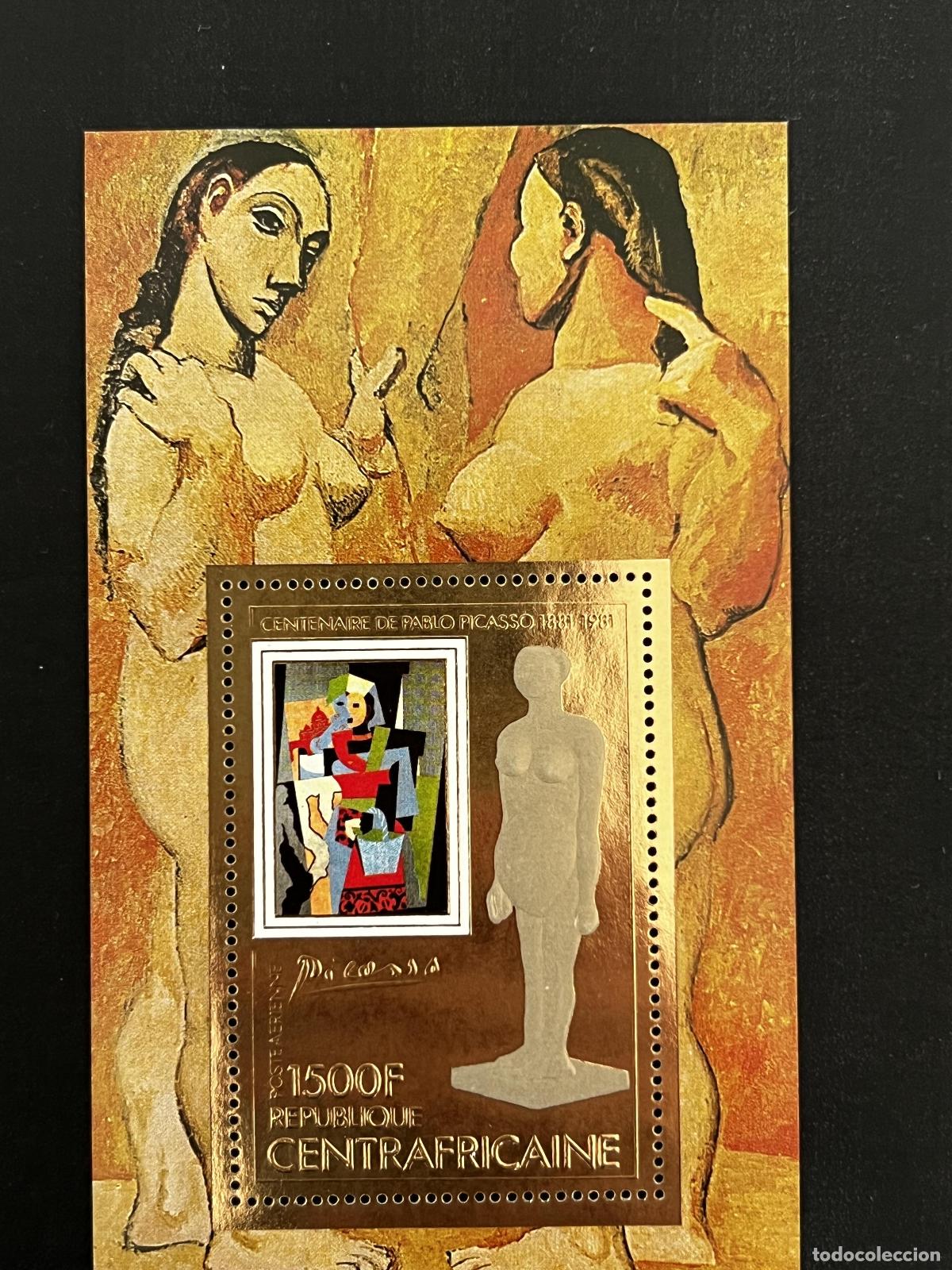 Sellos: Centro&aacute;frica 1981 Mi. Bl. 133A Picasso centenario pintura cubismo