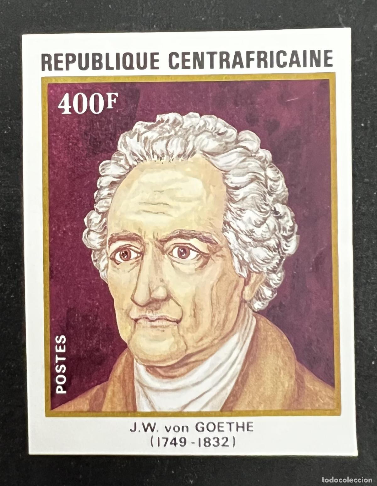 Sellos: Centro&aacute;frica 1982 Mi. 834-837/B ND Goethe escritor poeta literatura