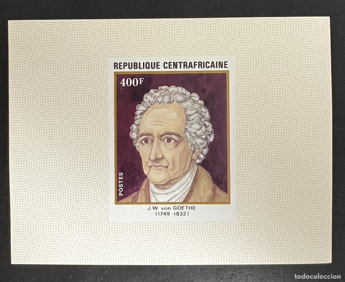 Sellos: Centro&aacute;frica 1982 Mi. 836 ND Goethe escritor poeta literatura