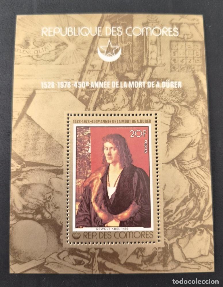 Sellos: Comoras 1978 Mi. Bl. 133 Albrecht D&uuml;rer pintura retrato Oswolt Krel