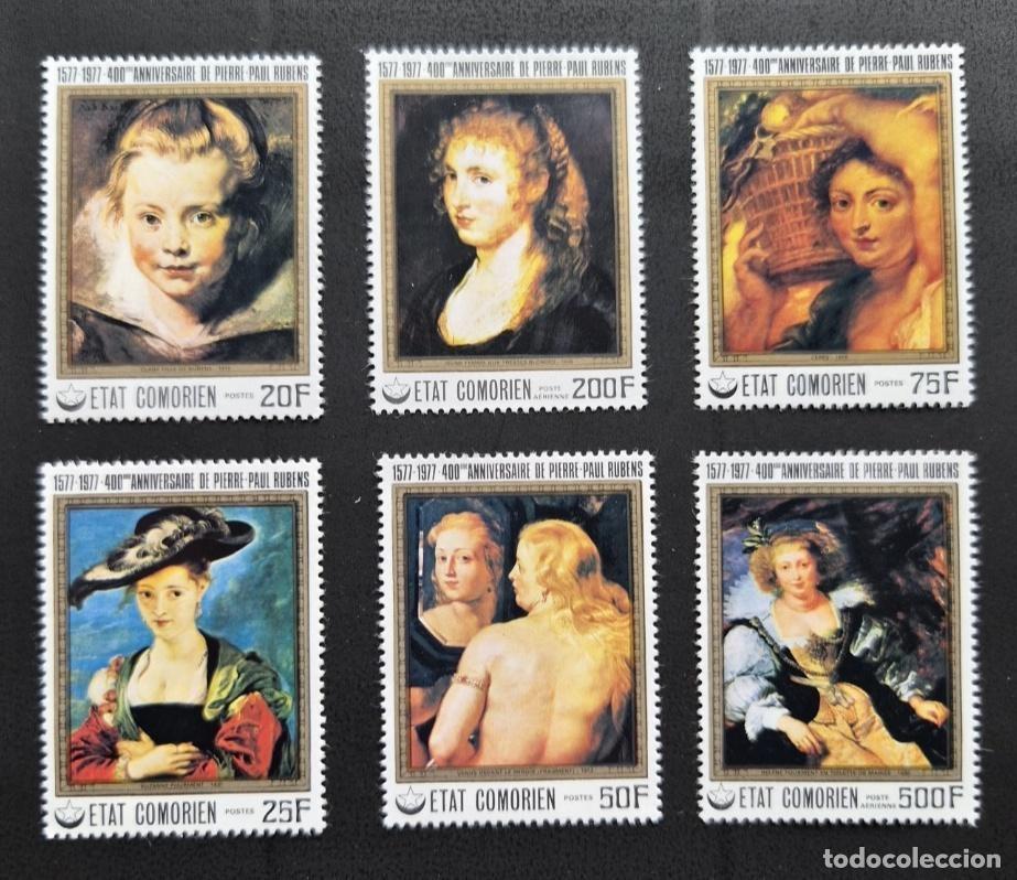 Sellos: Comoras 1977 Mi. 353-358 Rubens pintura retratos mujeres