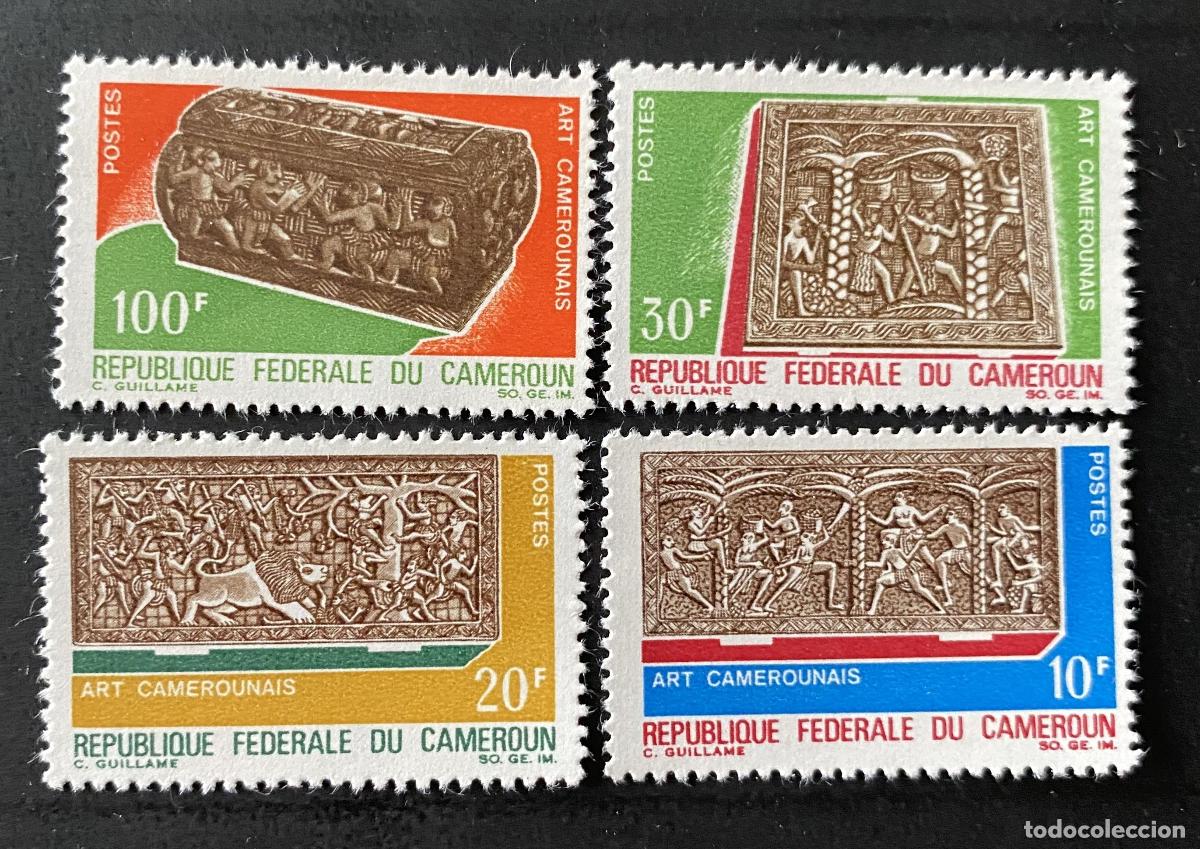 Sellos: Camer&uacute;n 1967 Mi. 520-523 Arte camerun&eacute;s escultura bajorrelieve