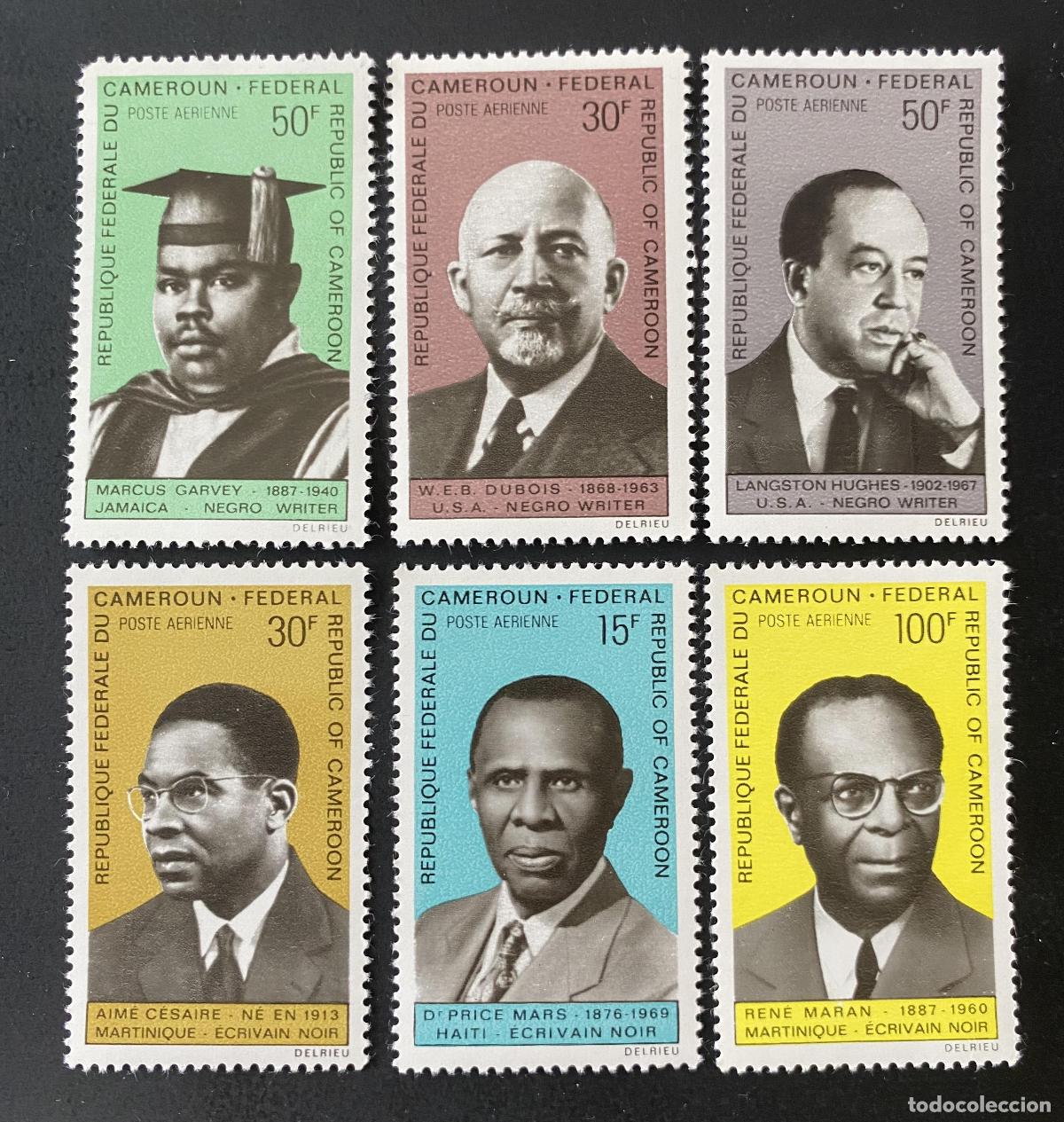 Sellos: Camer&uacute;n 1969 Mi. 585-590 Garvey Dubois Hughes C&eacute;saire Maran