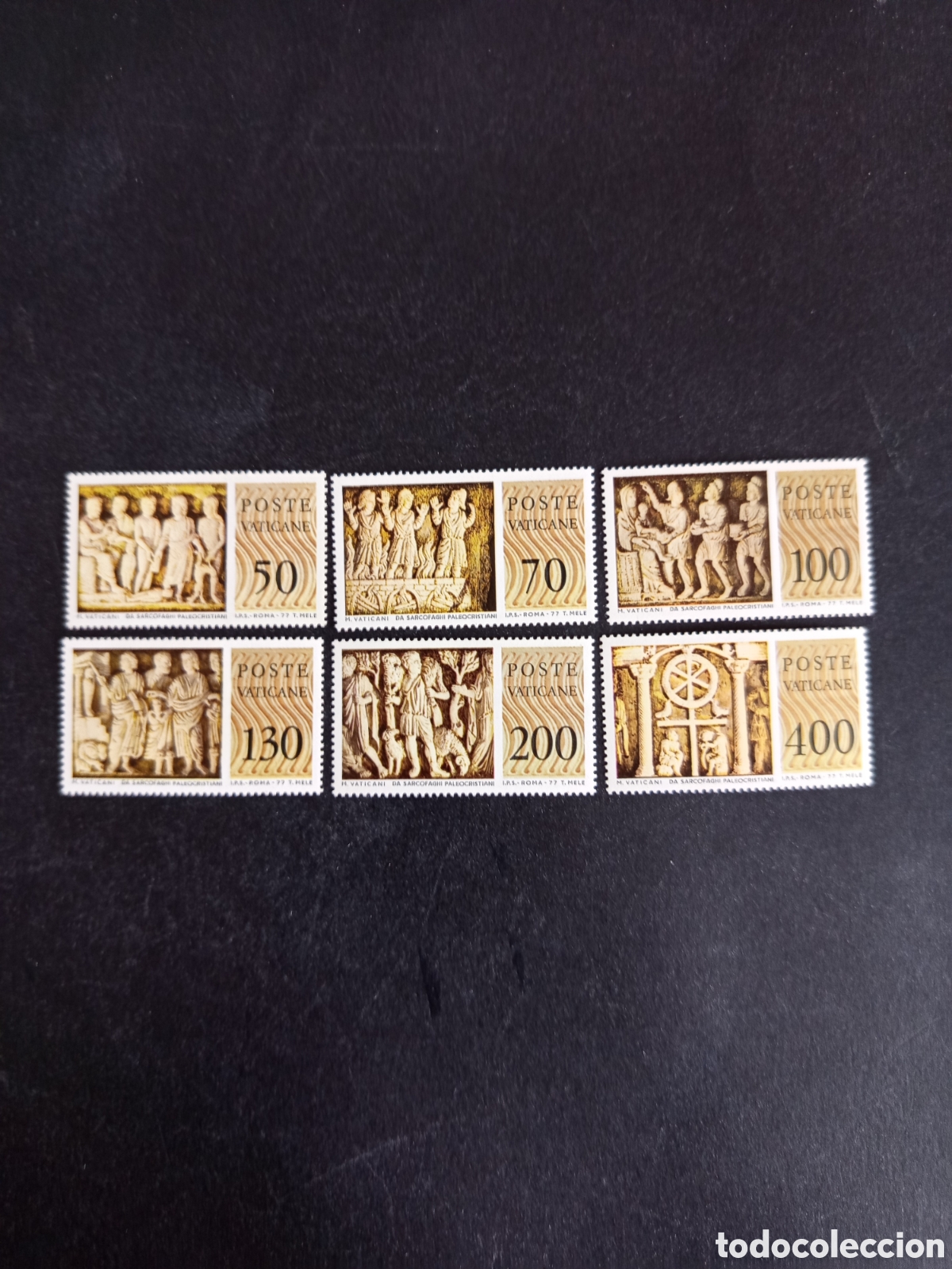 Sellos: Vaticano, 1977. Museos Vaticano, bajorrelieves. Yv 645/50. Serie completa en nuevo.Pedido m&iacute;nimo 3 &euro;