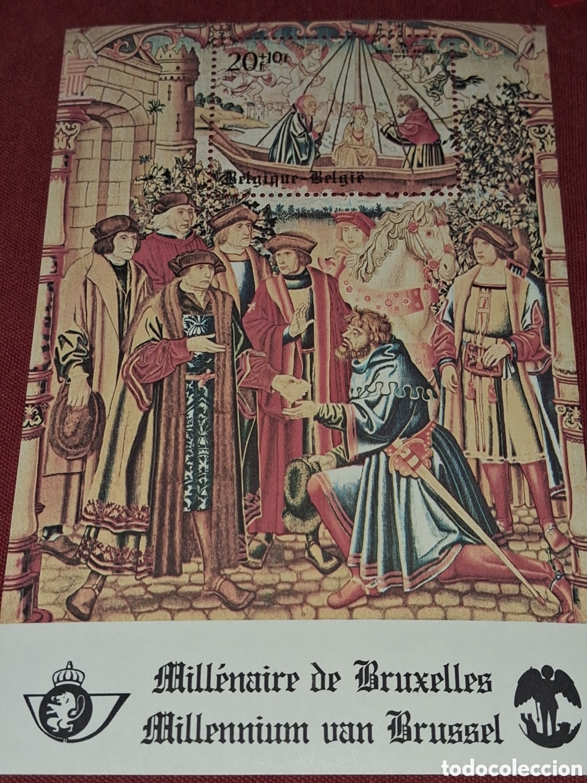 Sellos: HB B&eacute;lgica nuevo 1979. Milenario. 1000Aniv capital. Tapices. Arte. Art esania. Barco. Disfraz. Histo