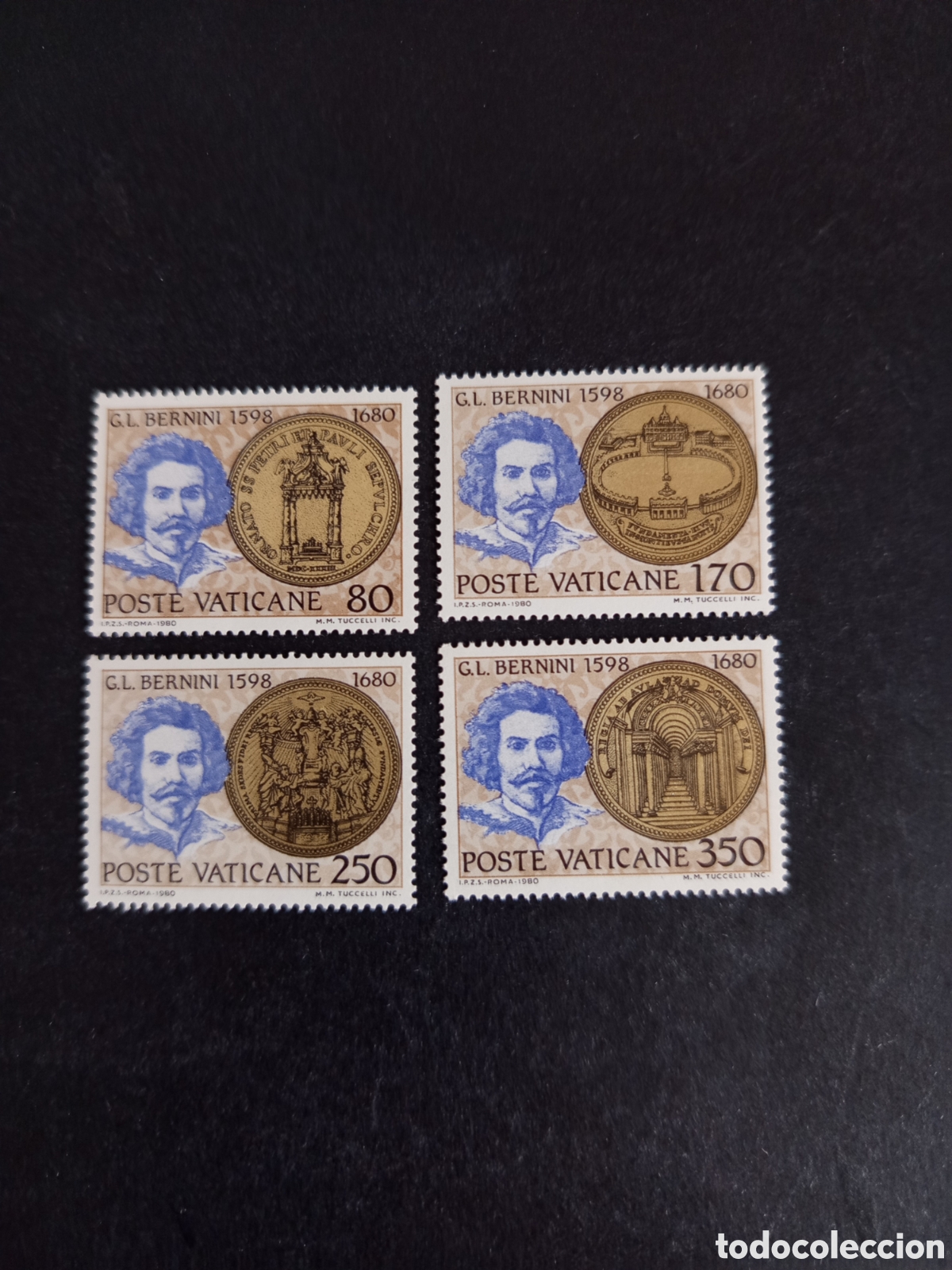 Sellos: Vaticano, 1980. Bernini. Yv 694/7. Serie completa en nuevo.Pedido m&iacute;nimo 3 &euro;. Ver fotos.