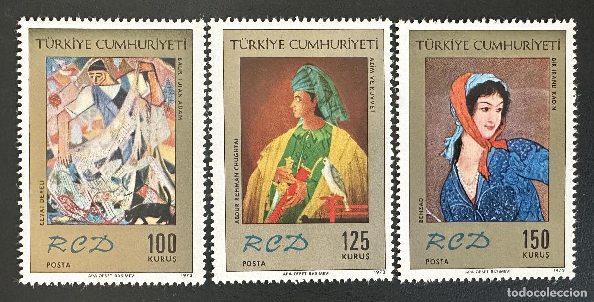 Stamps: Turqu&iacute;a 1972 Mi. 2258-2260 emisi&oacute;n com&uacute;n RCD pintura arte Behzad