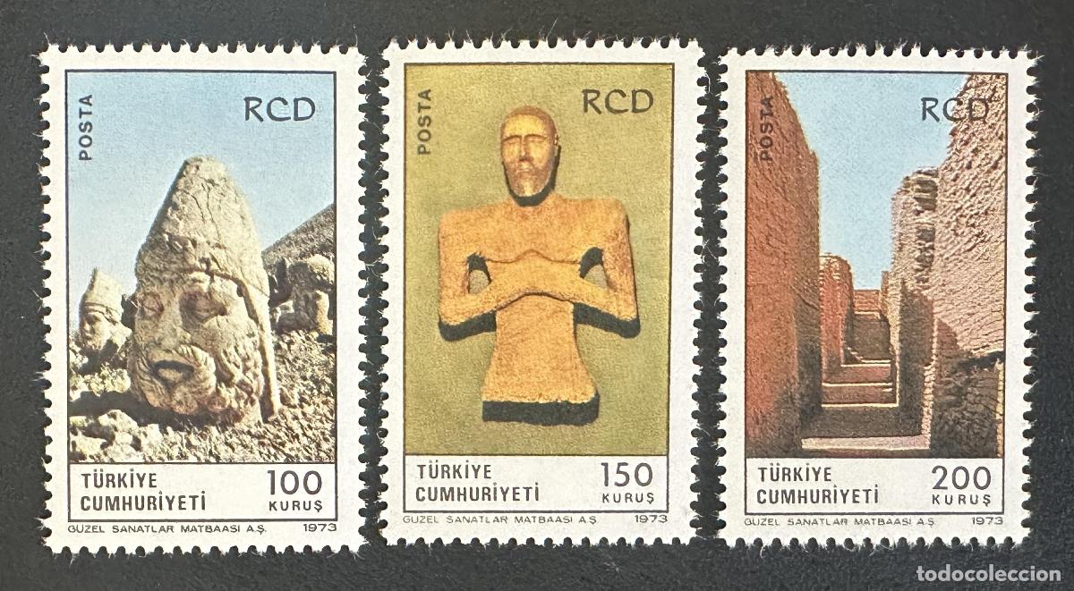Stamps: Turqu&iacute;a 1973 Mi. 2286-2288 emisi&oacute;n conjunta RCD arqueolog&iacute;a esculturas