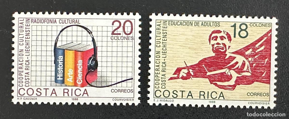 Stamps: Costa Rica 1988 Mi. 1347-1348 emisi&oacute;n conjunta cooperaci&oacute;n cultural