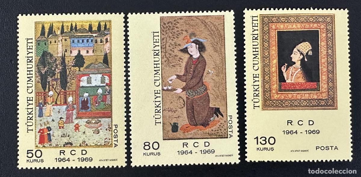 Stamps: Turqu&iacute;a 1969 Mi. 2138-2140 emisi&oacute;n RCD miniaturas arte isl&aacute;mico