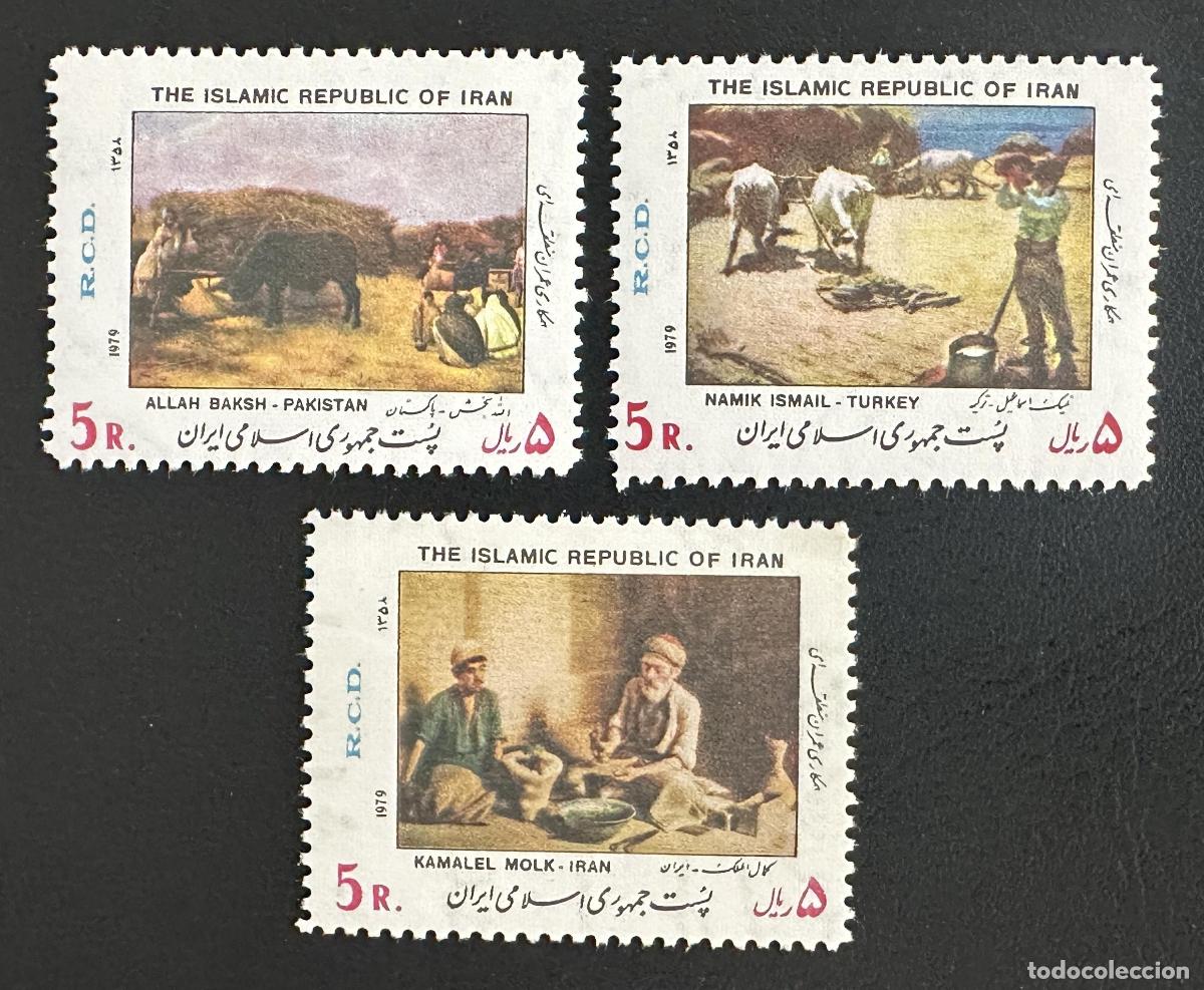 Sellos: Ir&aacute;n 1979 Mi. 1948-1950 emisi&oacute;n conjunta RCD pintura Pakist&aacute;n Turqu&iacute;a