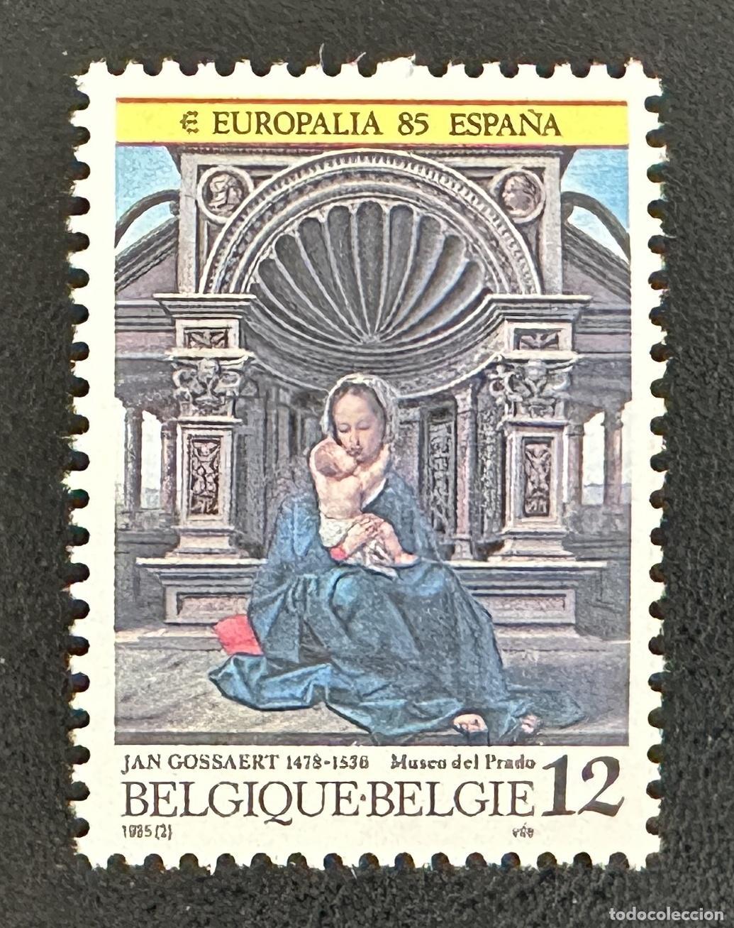 Sellos: B&eacute;lgica 1985 Mi. 2209 emisi&oacute;n conjunta Europalia 85 Jan Gossaert