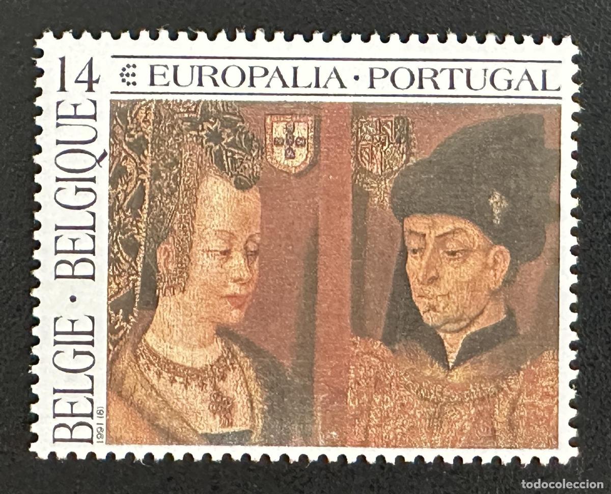 Sellos: B&eacute;lgica 1991 Mi. 2461 emisi&oacute;n conjunta Europalia Portugal pintura