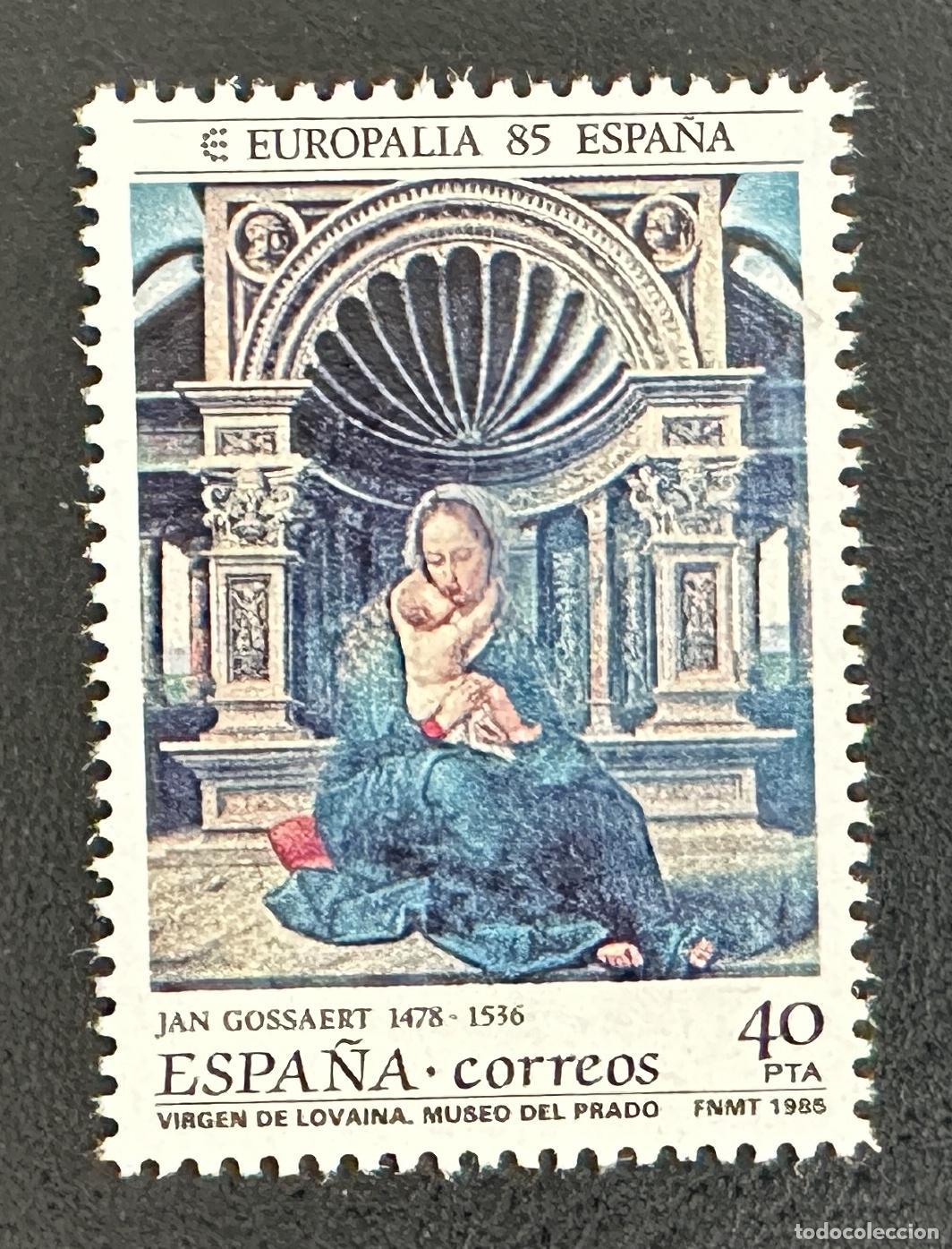 Sellos: Espa&ntilde;a 1985 Mi. 2664 emisi&oacute;n conjunta Europalia 85 Jan Gossaert