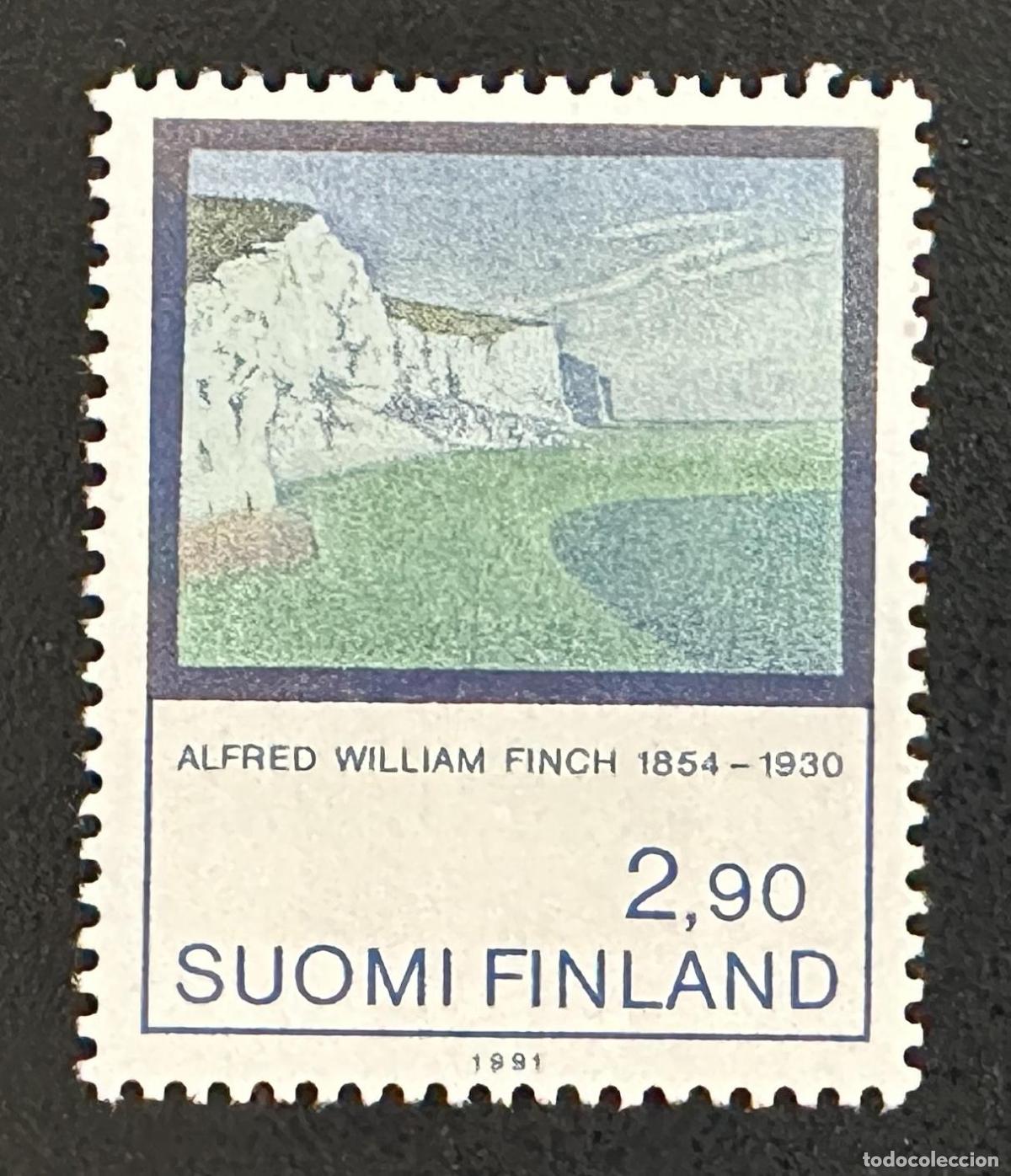 Sellos: Finlandia 1991 Mi. 1147 emisi&oacute;n conjunta Alfred William Finch pintura
