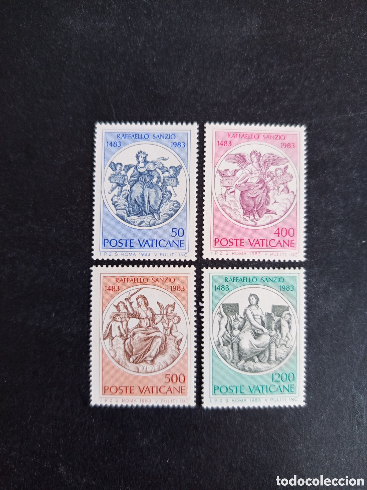Sellos: Vaticano,1983. Rafael Sanzio. Yv 743/6. Completa en nuevo. Pedido m&iacute;nimo 3 &euro;. Ver fotos.
