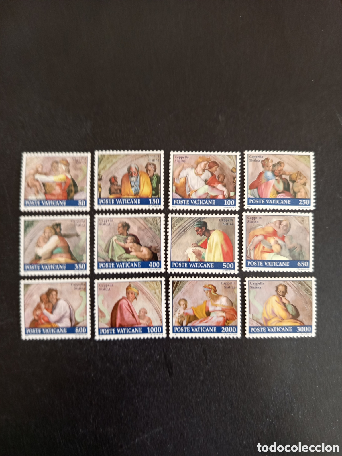 Sellos: Vaticano,1991. Restauraci&oacute;n Capilla Sixtina. Yv. 891/902 Completa en nuevo. Pedido m&iacute;nimo 3 &euro;.
