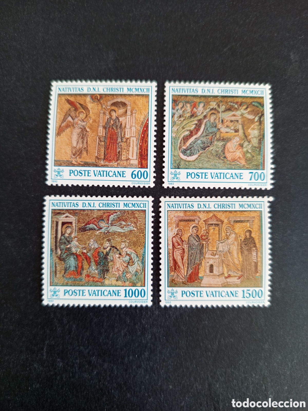 Sellos: Vaticano,1992. Navidad. Mosaicos. Yv. 937/40. Completa en nuevo. Pedido m&iacute;nimo 3 &euro;. Ver fotos.