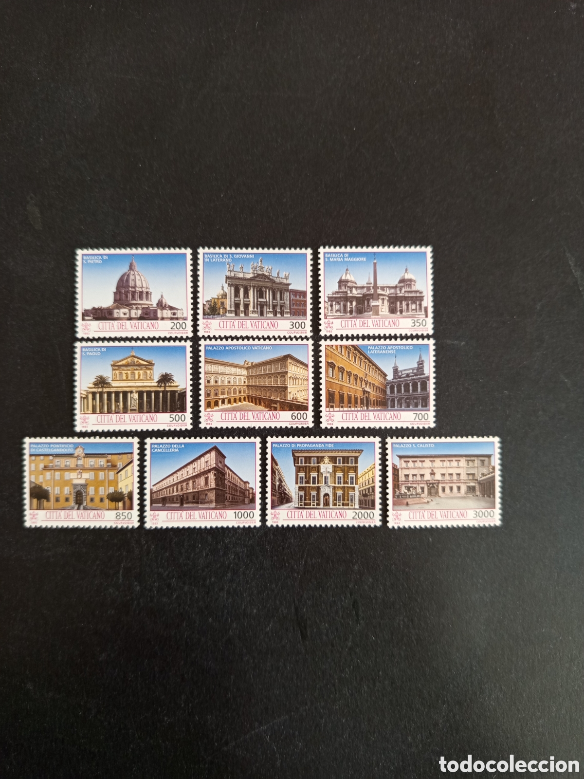 Sellos: Vaticano,1993. Edificios Religiosos del Vaticano. Yv. 942/51. Completa, nuevos. Pedido m&iacute;nimo 3 &euro;.