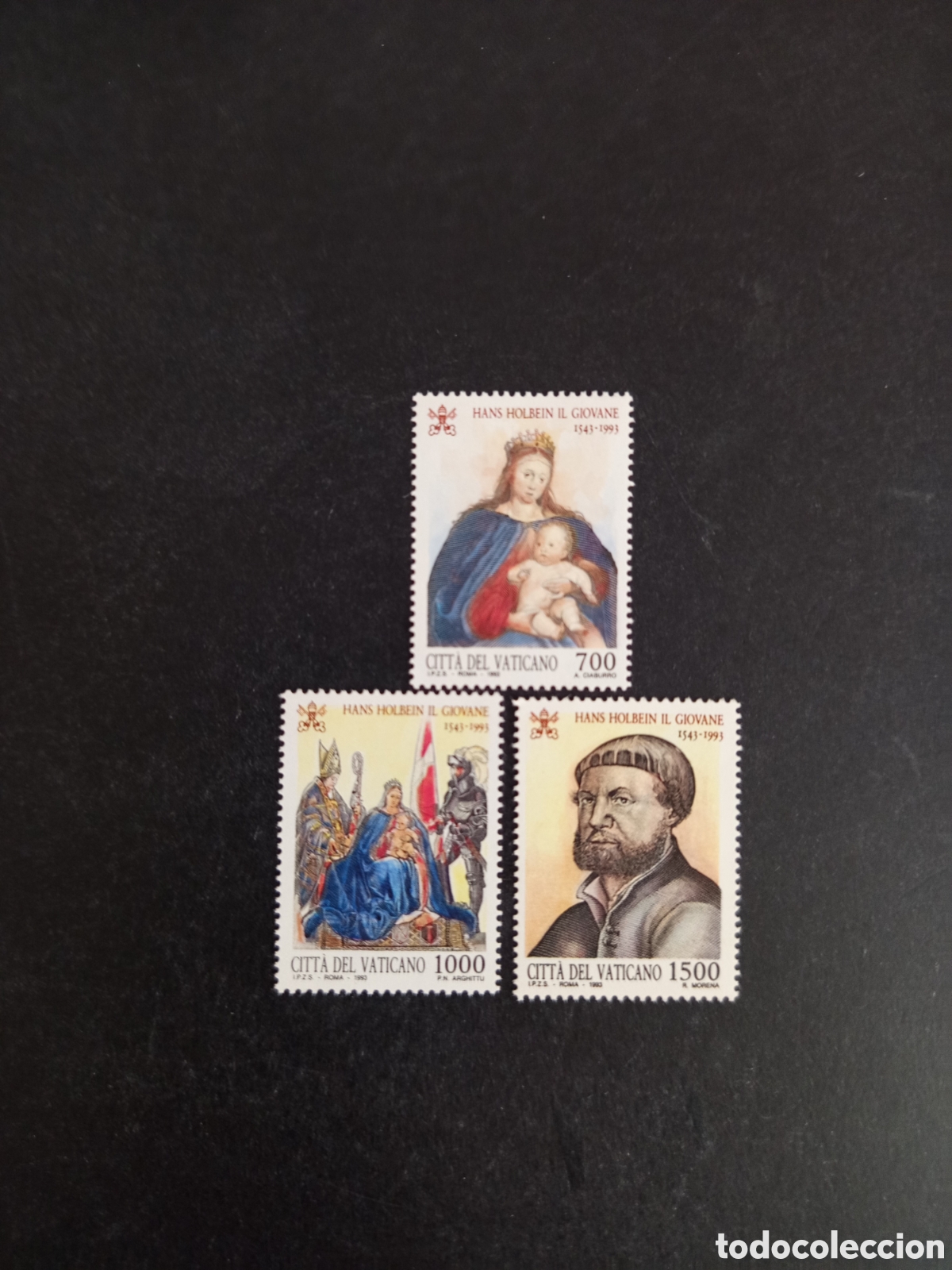 Sellos: Vaticano,1993. Hans Holbein El Joven , artista. Yv. 966/8. Completa en nuevo. Pedido m&iacute;nimo 3 &euro;.
