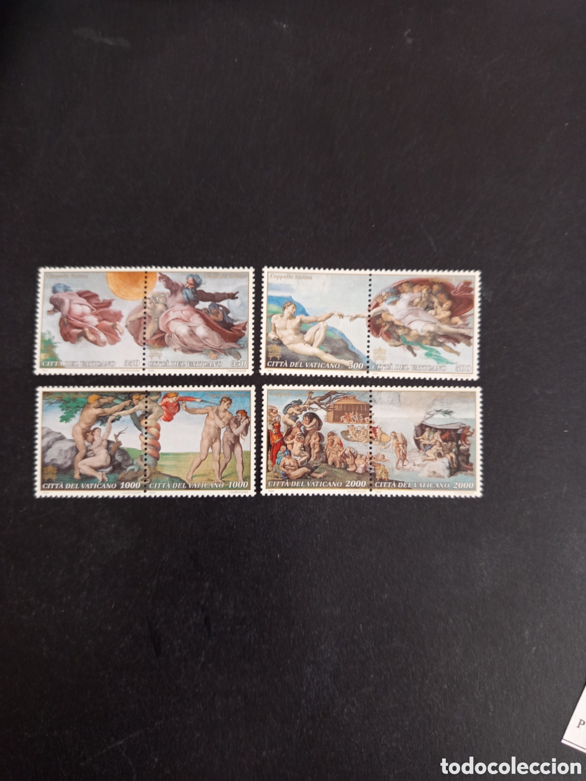 Sellos: Vaticano,1994.Restauraci&oacute;n Capilla Sixtina. Yv. 969/76 en parejas. Completa nuevos.Pedido m&iacute;nimo 3 &euro;