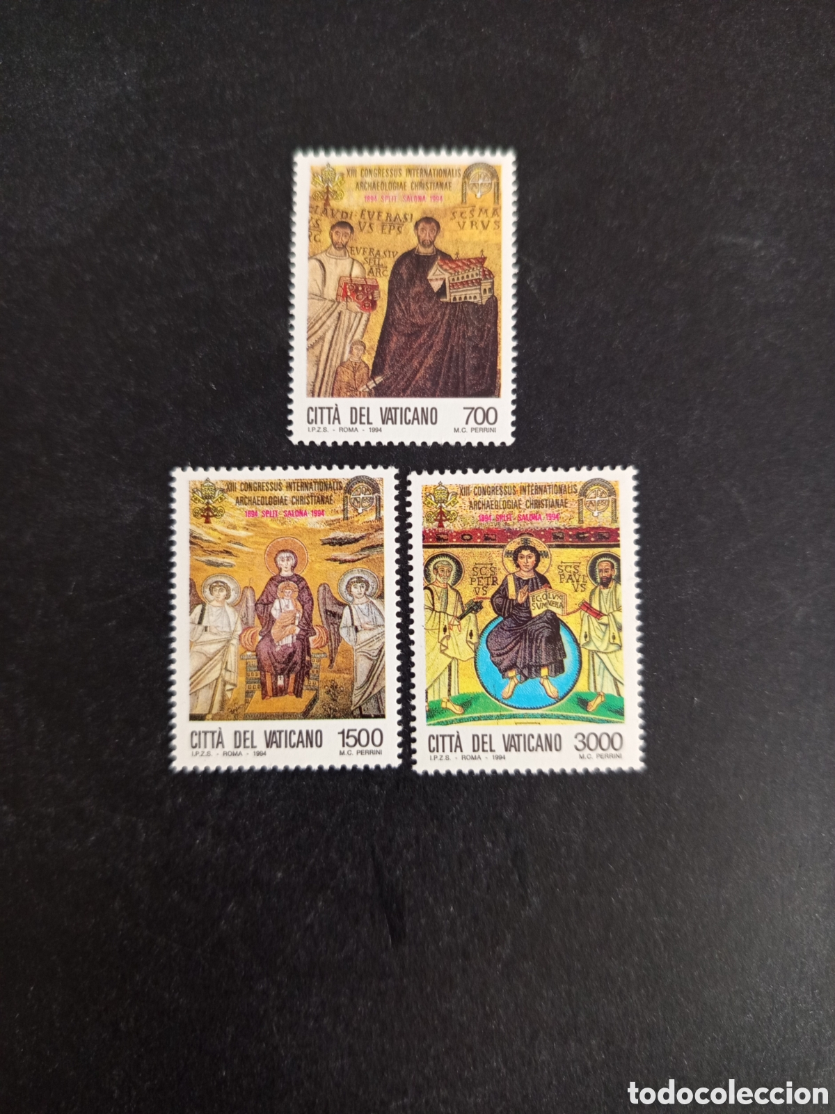 Sellos: Vaticano,1994. Arqueolog&iacute;a . Mosaicos. Yv. 987/9. Completa en nuevo. Pedido m&iacute;nimo 3 &euro;. Ver fotos.