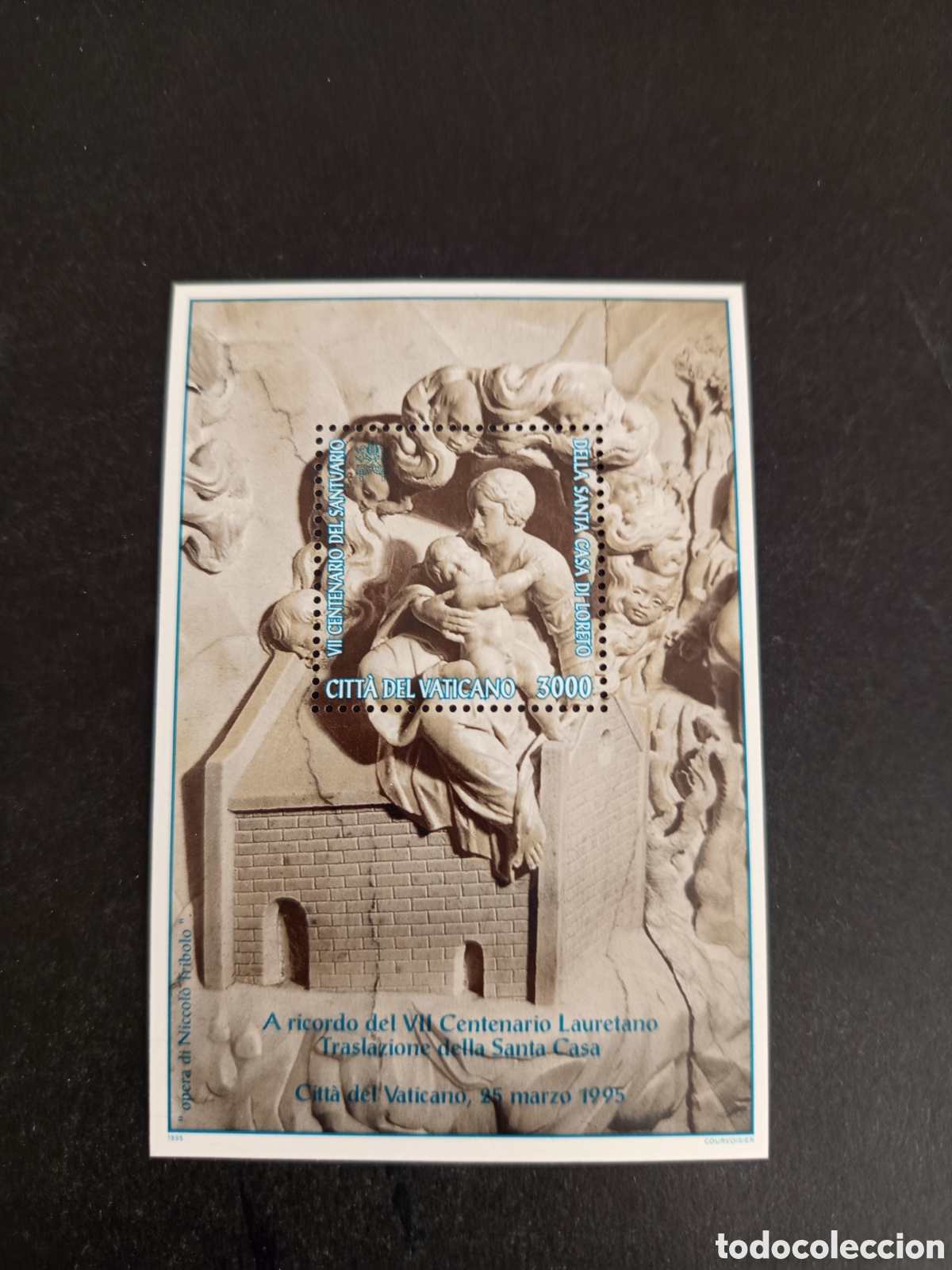 Sellos: Vaticano,1995. Santuario de Loreto. Yv. HB 15. Hoja bloque en nuevo. Pedido m&iacute;nimo 3 &euro;. Ver fotos.